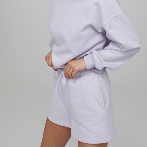 Light Purple Sweatshirt and Sweatshorts set - Picture 3 of 7